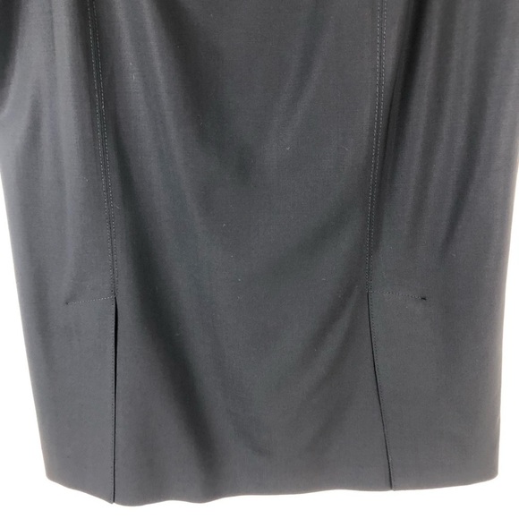 Theory- Black Pencil Skirt bow ribbon belt hem - Picture 8 of 13